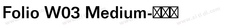 Folio W03 Medium字体转换